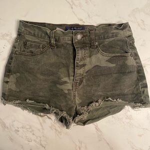 Aeropostale camouflage jean shorts